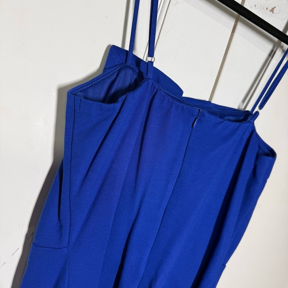 Lulus Royal Blue Midi Sheath Dress Size Large NWT Lined Crepe Chest Sleeveless - Picture 6 of 10